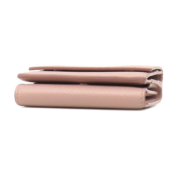 Celine Trifold Wallet Folded Compact Calfskin Vintage Pink Gold Coin Purse — view 3