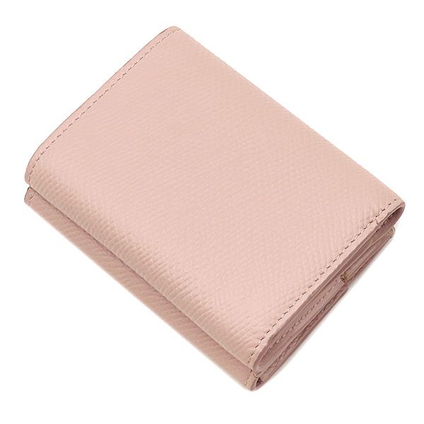 Celine Trifold Wallet Folded Compact Calfskin Vintage Pink Gold Coin Purse — view 2