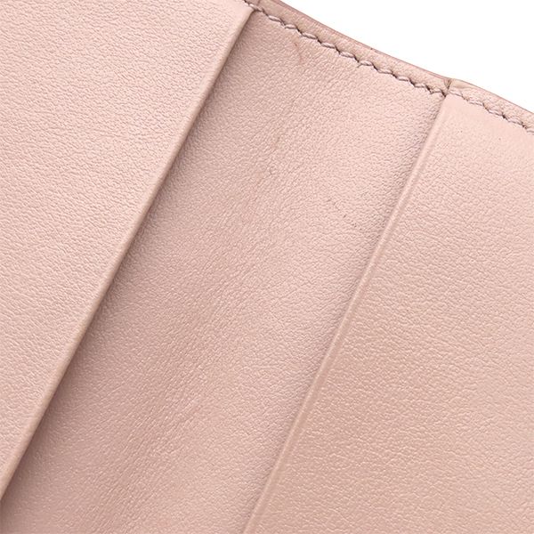 Celine Trifold Wallet Folded Compact Calfskin Vintage Pink Gold Coin Purse — view 8