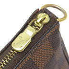 Louis Vuitton Pouch Mini Pochette Accessoires Damier Canvas Ebene Gold Brown — view 5