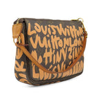 Louis Vuitton Pouch Pochette Accessoires Monogram Canvas Graffiti Peach Gold — view 2
