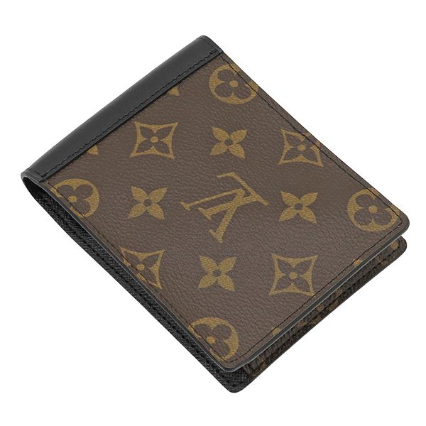 Louis Vuitton Bifold Wallet Portefeuille Mindoro Monogram Macassar Silver Brown — view 2
