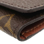 Louis Vuitton Key Case Multicles 4 Monogram Canvas Gold Brown Key Holder Coin — view 4