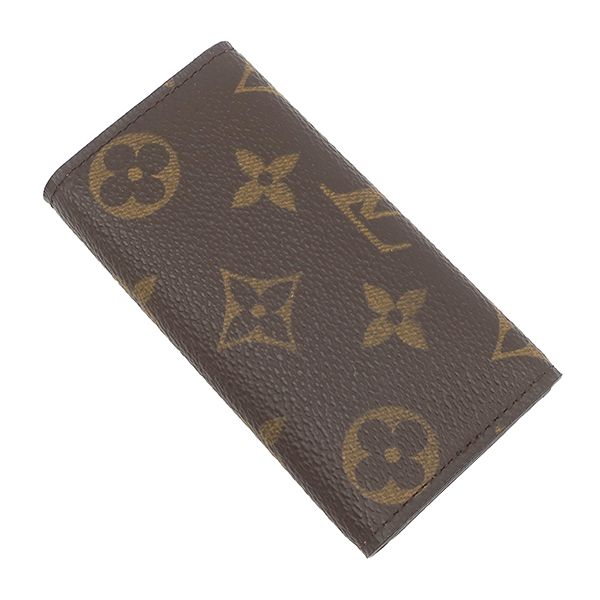 Louis Vuitton Key Case Multicles 4 Monogram Canvas Gold Brown Key Holder Coin — view 2