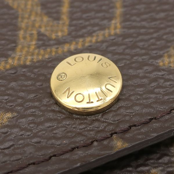 Louis Vuitton Key Case Multicles 4 Monogram Canvas Gold Brown Key Holder Coin — view 5