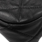 Chanel Shoulder Bag Mini Flap Lambskin Black Gold CC Logo — view 4