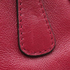 Gucci 2-Way Liber Medium Top Handle Tote Leather Red Gold Handbag — view 6