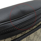 Gucci Belt Bag Cross GG Supreme Canvas Leather Beige Black Silver — view 5