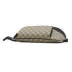Gucci Belt Bag Cross GG Supreme Canvas Leather Beige Black Silver — view 3