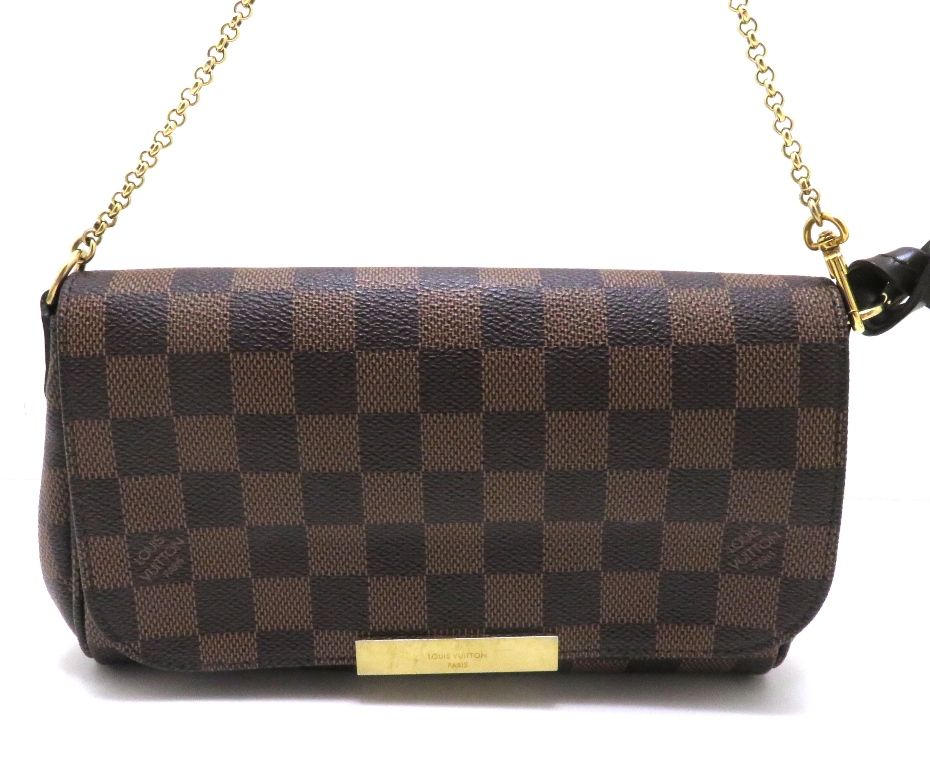 Louis Vuitton Favorite PM Damier Shoulder Bag Canvas Brown