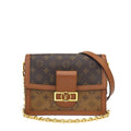 Louis Vuitton Shoulder Bag Dauphine MM Monogram Reverse Cowhide Leather