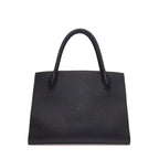 Prada Handbag Monochrome Medium Black Saffiano Cuirno Leather Gold — view 2