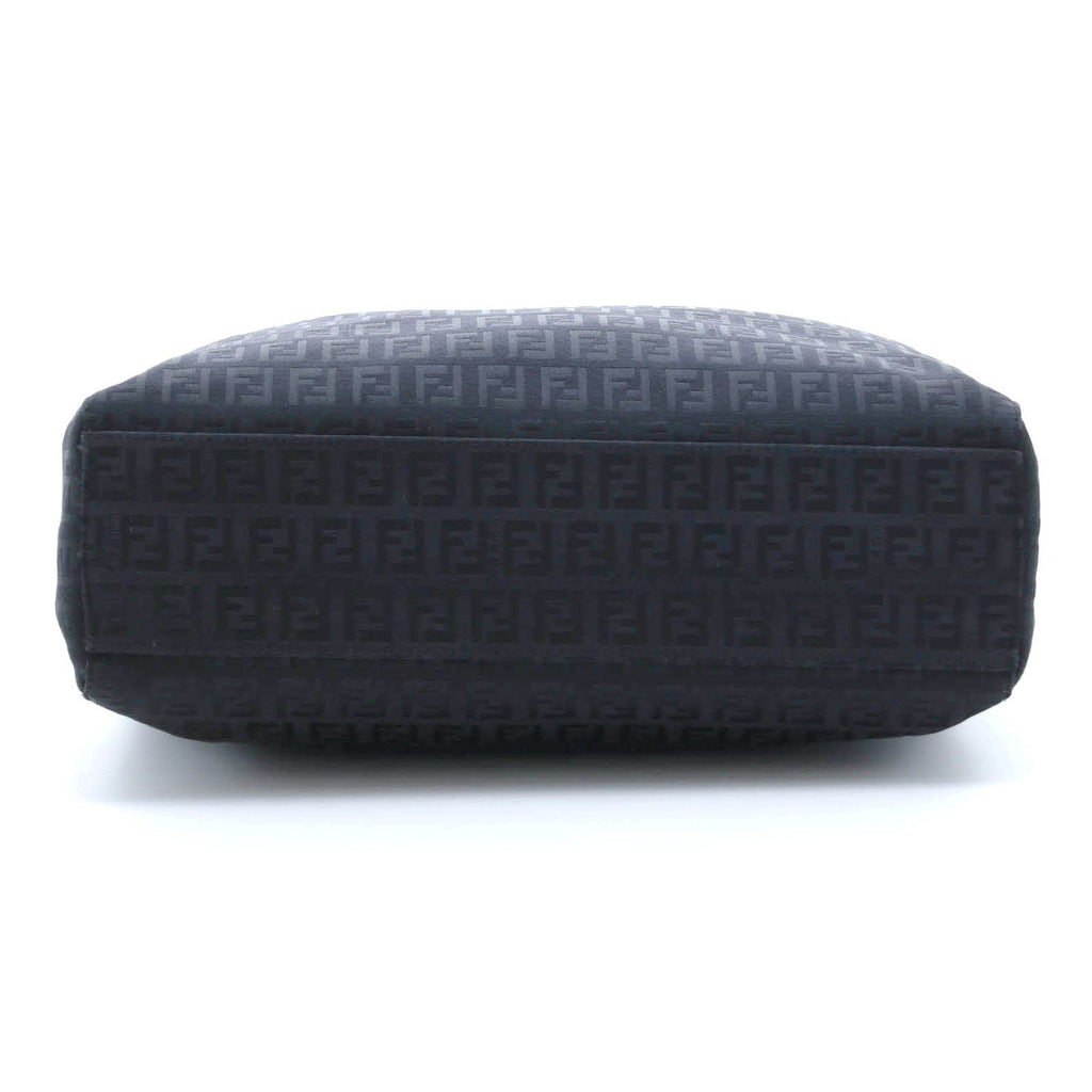 Fendi Zucchino Tote Black Canvas Leather — view 3