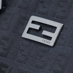 Fendi Zucchino Tote Black Canvas Leather — view 6