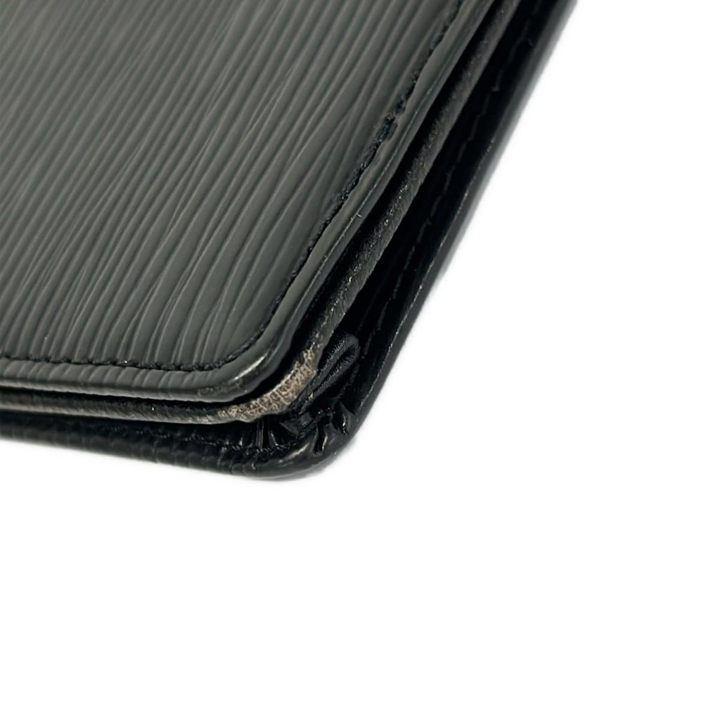 Louis Vuitton Porte Cartes Credit Yen Billfold Wallet Epi Noir Black M63212 — view 7
