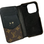 Louis Vuitton Mobile Phone Case Monogram Folio Noir — view 3