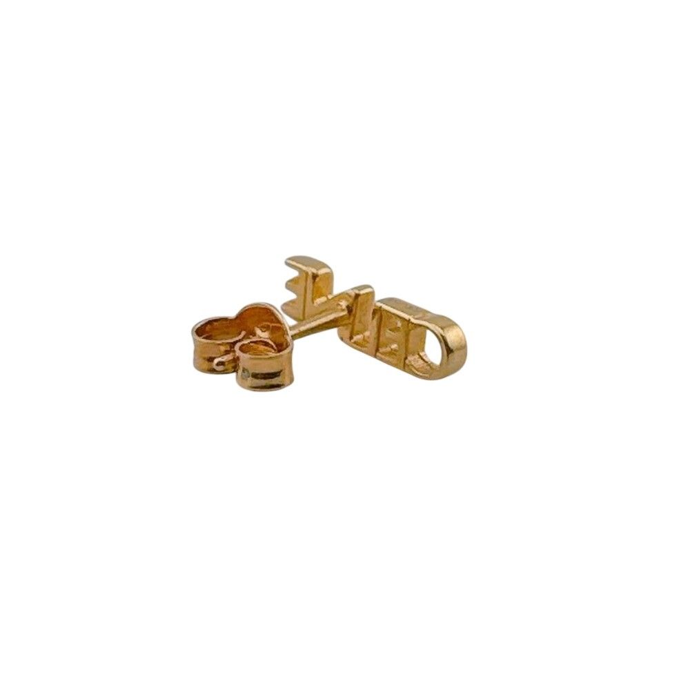 Celine Logo Single Earrings Gold Plated — view 2