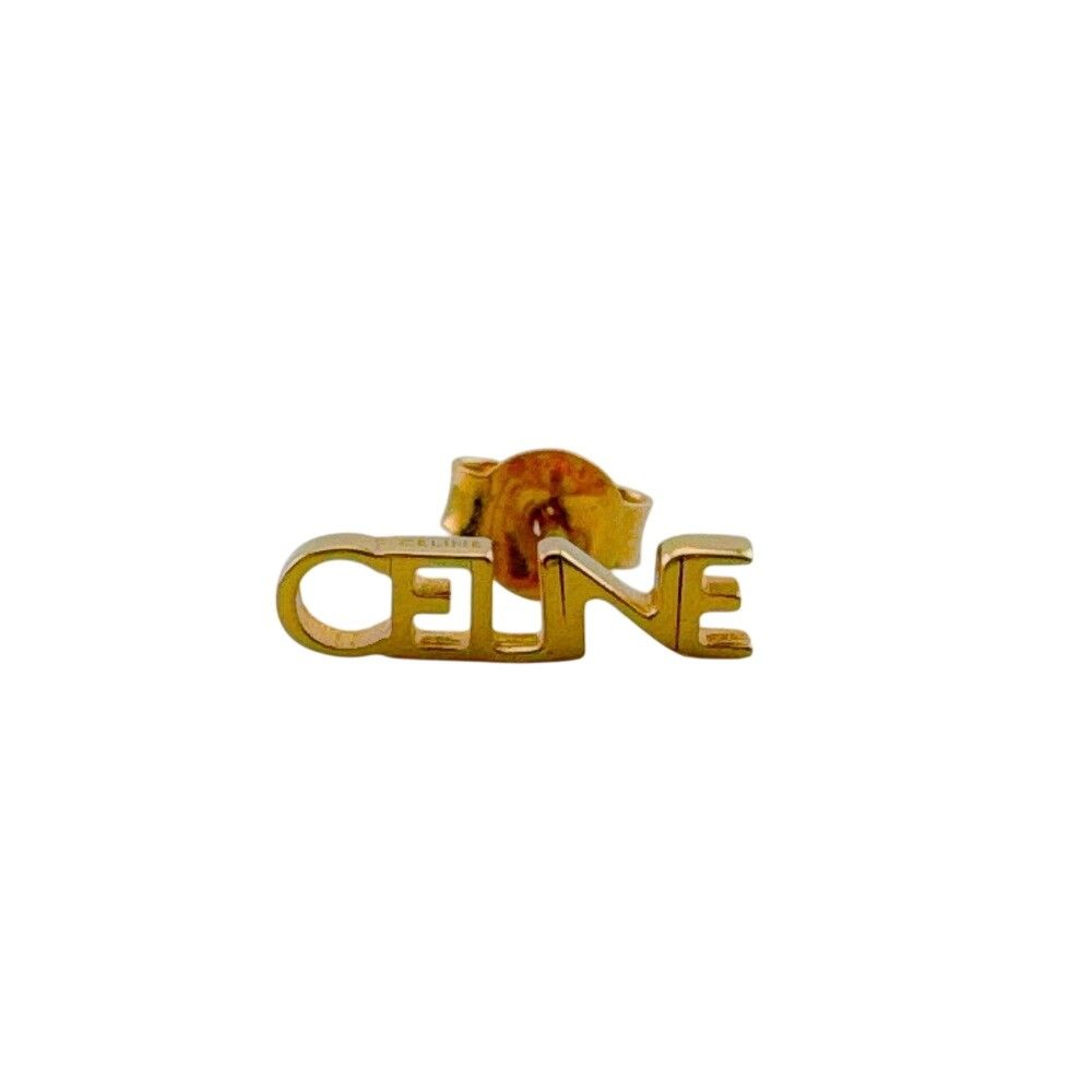Celine Logo Single Earrings Gold Plated — view 3