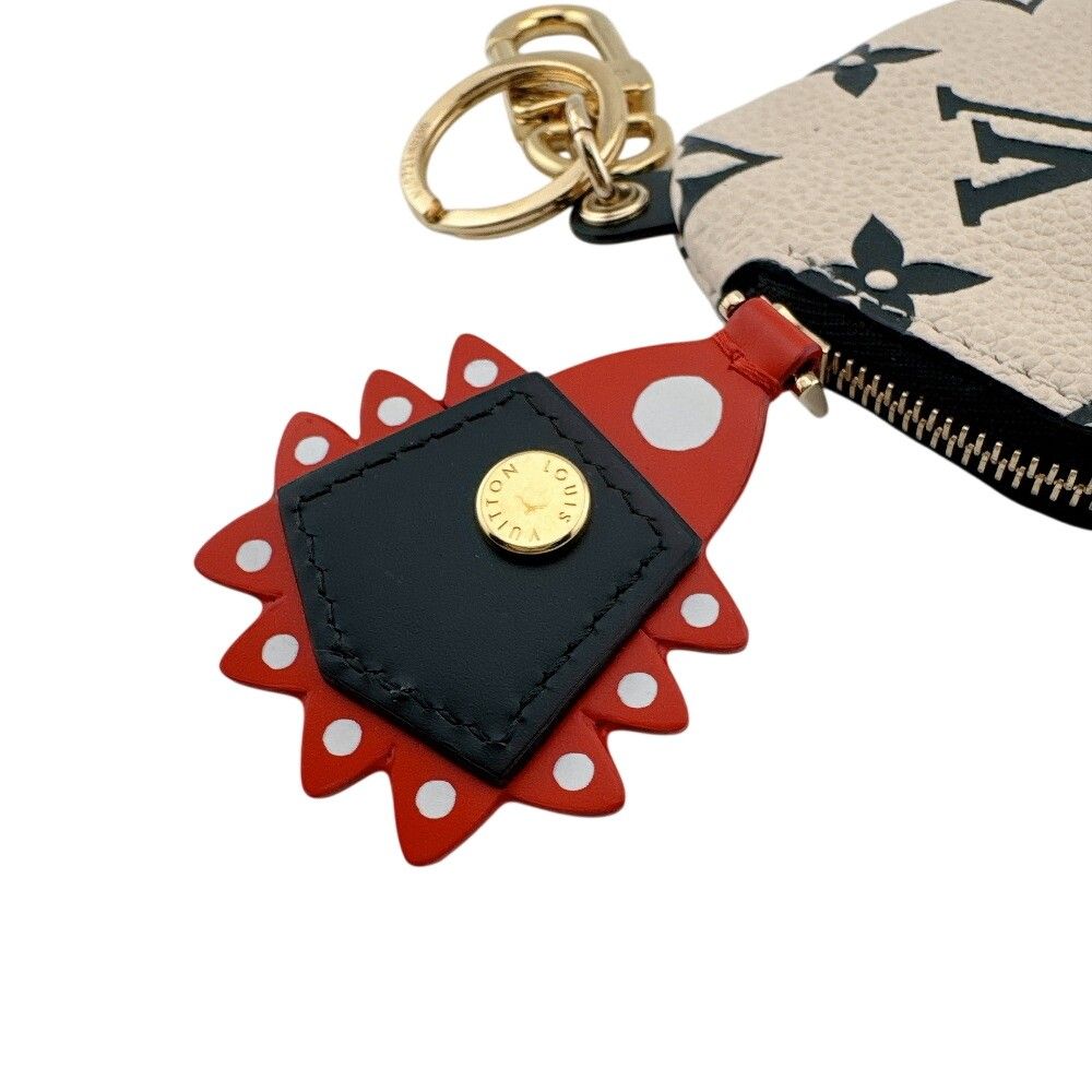 Louis Vuitton Porte Cles Pouch Key Ring Monogram Canvas Beige Keychain — view 3