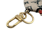 Louis Vuitton Porte Cles Pouch Key Ring Monogram Canvas Beige Keychain — view 2