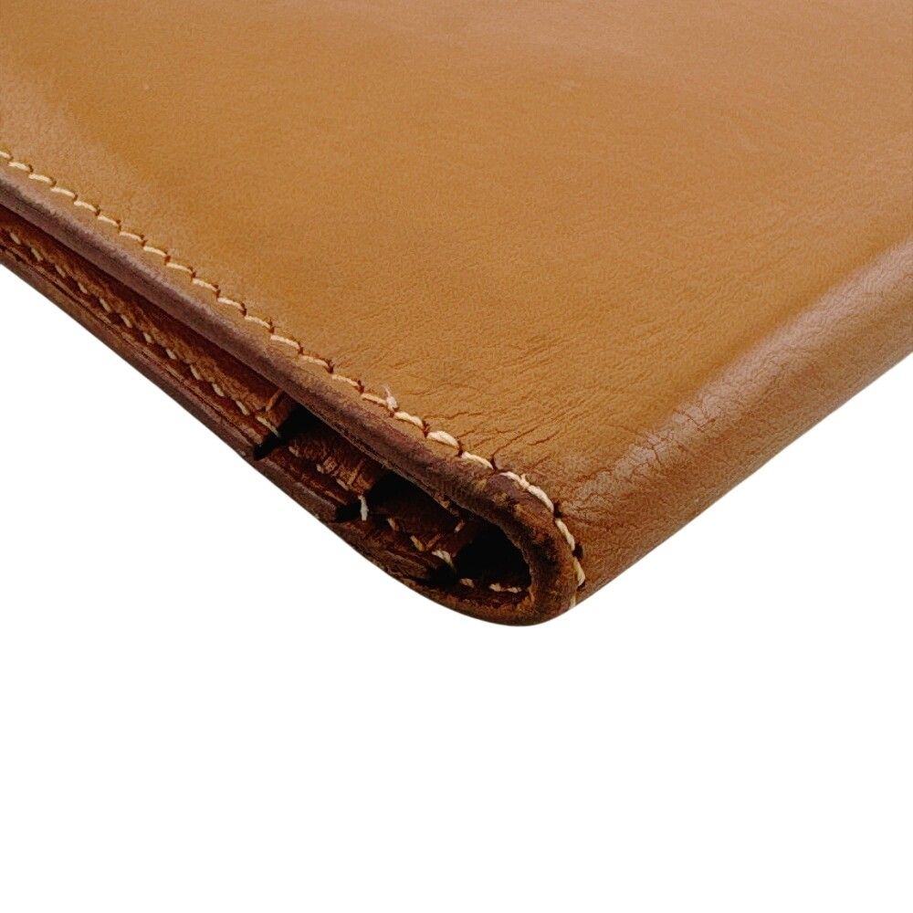 Hermes Bearn Bifold Wallet Leather Brown Silver — view 3