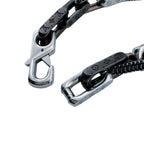 Louis Vuitton Chain Bracelet Monogram M Stainless Steel Silver Black Zircon — view 3