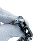 Louis Vuitton Chain Bracelet Monogram M Stainless Steel Silver Black Zircon — view 6