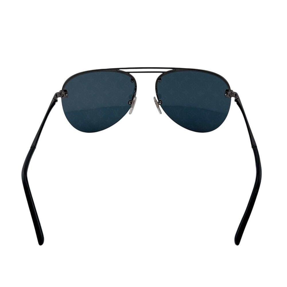 Louis Vuitton Sunglasses Clockwise Monogram Rimless Black Metal Acetate Eyewear — view 4