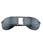 Louis Vuitton Sunglasses Clockwise Monogram Rimless Black Metal Acetate Eyewear