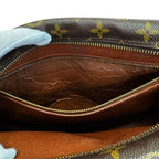Louis Vuitton Nile Monogram Shoulder Bag Leather Brown