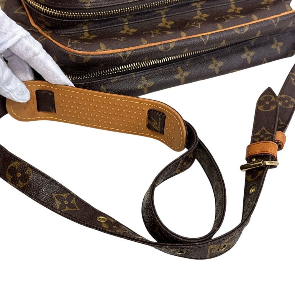 Louis Vuitton Nile Monogram Shoulder Bag Leather Brown