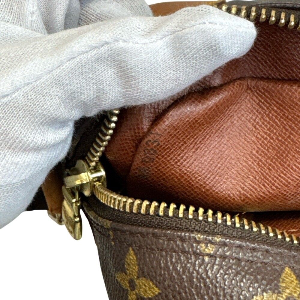 Louis Vuitton Nile Monogram Shoulder Bag Leather Brown