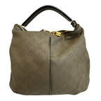 Louis Vuitton Mahina Selene MM 2-Way Shoulder Handbag Gray Leather