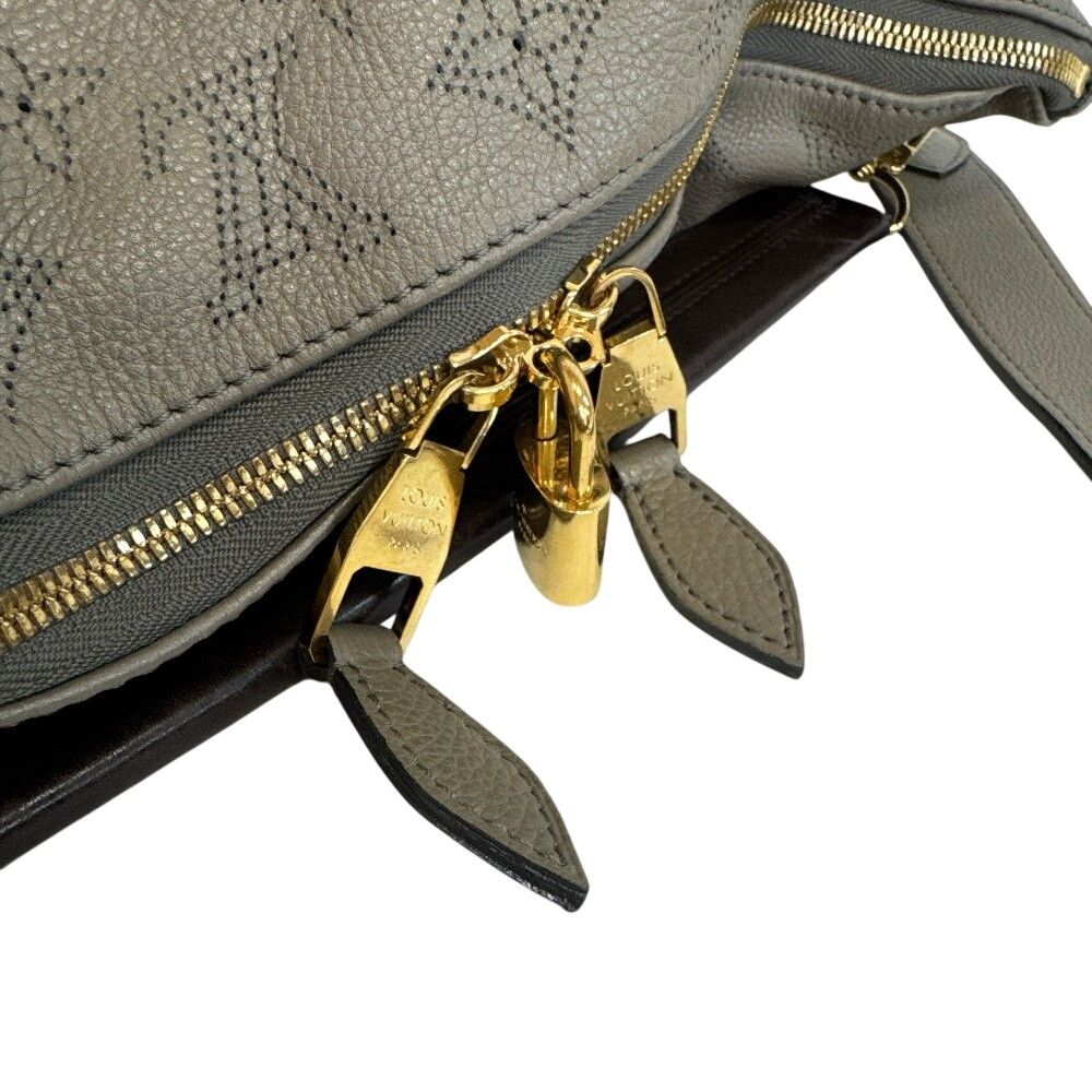 Louis Vuitton Mahina Selene MM 2-Way Shoulder Handbag Gray Leather