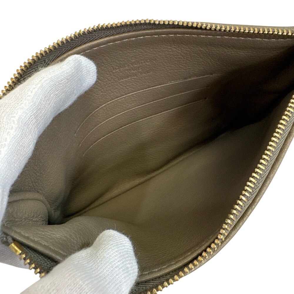 Louis Vuitton Mahina Selene MM 2-Way Shoulder Handbag Gray Leather