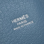 Hermes Plume 28 Tote Epsom Blue Jean Bluejean Silver Handbag Business Veau — view 8