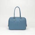 Hermes Plume 28 Tote Epsom Blue Jean Bluejean Silver Handbag Business Veau
