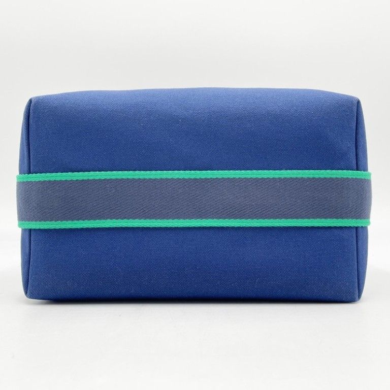 Hermes Handbag Brid-a-brac GM Blue Cotton — view 3