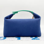 Hermes Handbag Brid-a-brac GM Blue Cotton — view 2