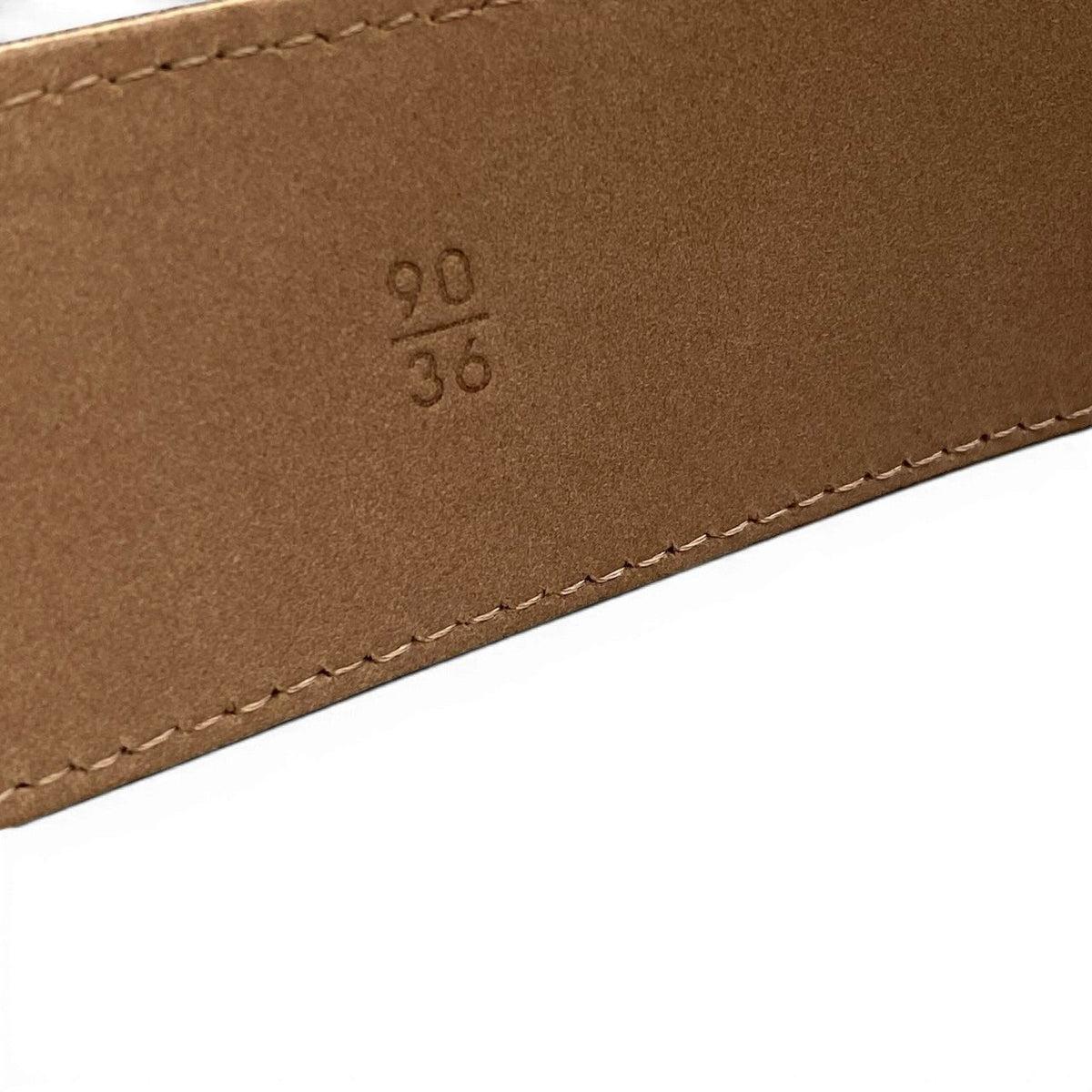 Chanel 07P CC Logo Buckle Denim Leather Belt 36/90 Gray — view 5