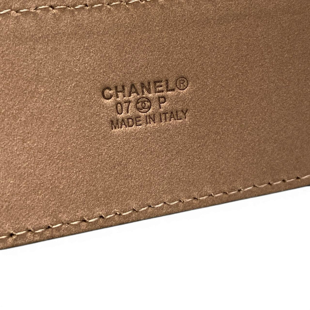 Chanel 07P CC Logo Buckle Denim Leather Belt 36/90 Gray — view 6
