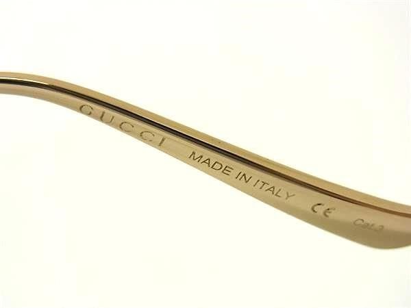 Gucci Sunglasses Interlocking G Web Stripe Gold Navy Red Metal Eyewear — view 5