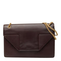 Saint Laurent Betty Crossbody Chain Shoulder Bag Wine Red Leather