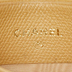 Chanel CC Logo Card Case Beige Leather — view 8