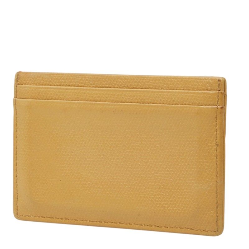 Chanel CC Logo Card Case Beige Leather — view 2