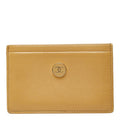 Chanel CC Logo Card Case Beige Leather