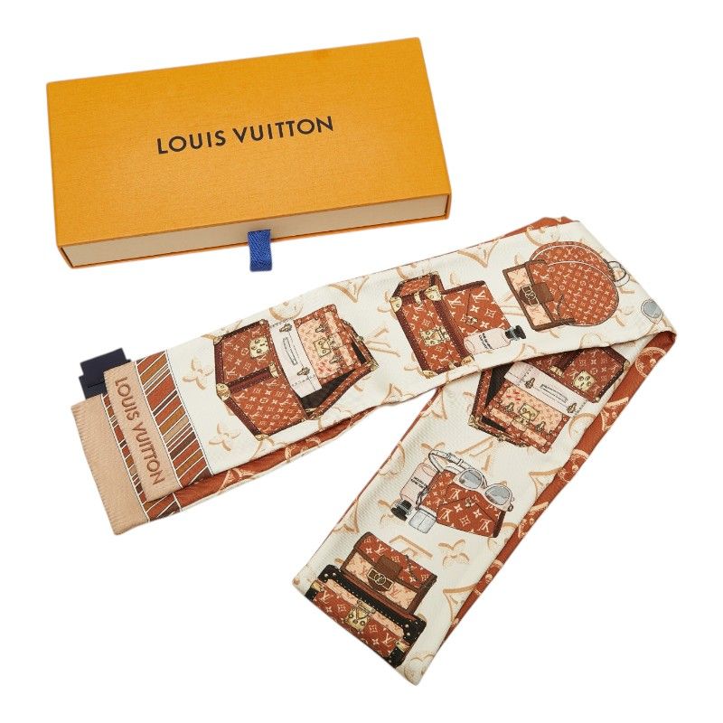 Louis Vuitton Bandeau Fall for You Scarf Brown Multicolor Silk — view 7