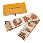 Louis Vuitton Bandeau Fall for You Scarf Brown Multicolor Silk — view 7
