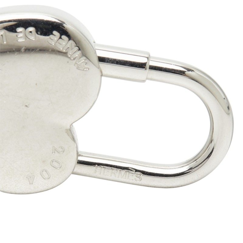 Hermes Heart Fantasy Charm Pendant Silver Metal — view 3