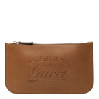 Gucci Pouch Brown Leather